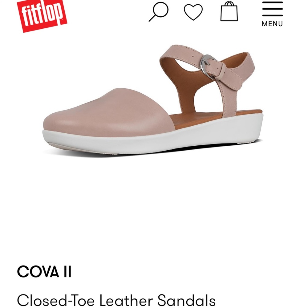 Fit flop Cova II closed toe leather Sandal-mink.
